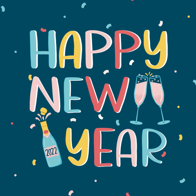 Happy New Year Confetti Card