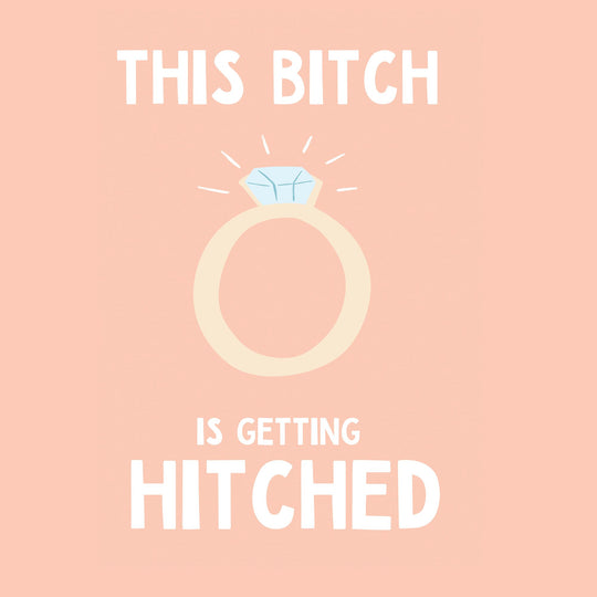 Hitched Engagement Card