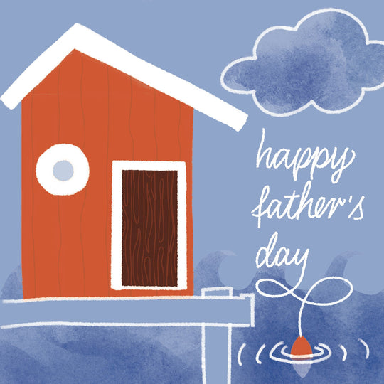 Father's Day Fishing Cabin Card