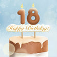 18th Happy Birthday Cake Card