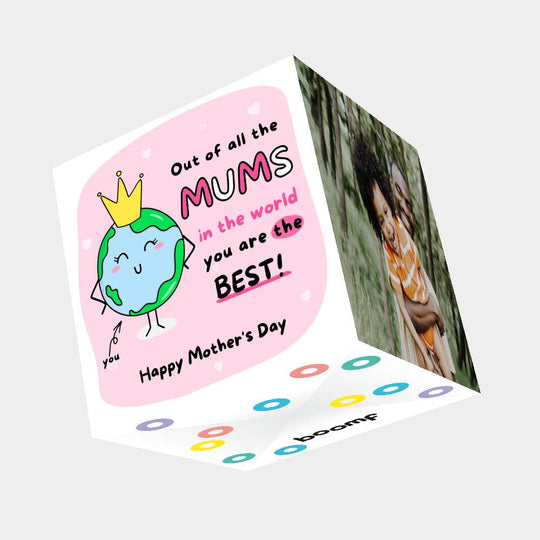 You Are The Best! Mum Bomb 3D Cube Card
