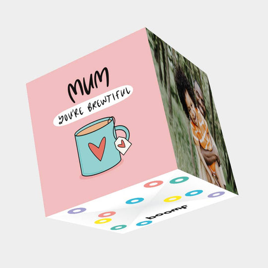 You're Brewtiful Bomb 3D Cube Card