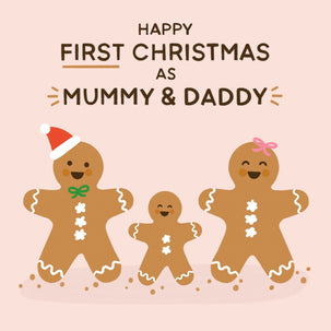 Happy First Christmas Mummy Daddy Greeting Card Greeting Card - 1