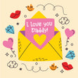 I Love You Daddy Envelope Card
