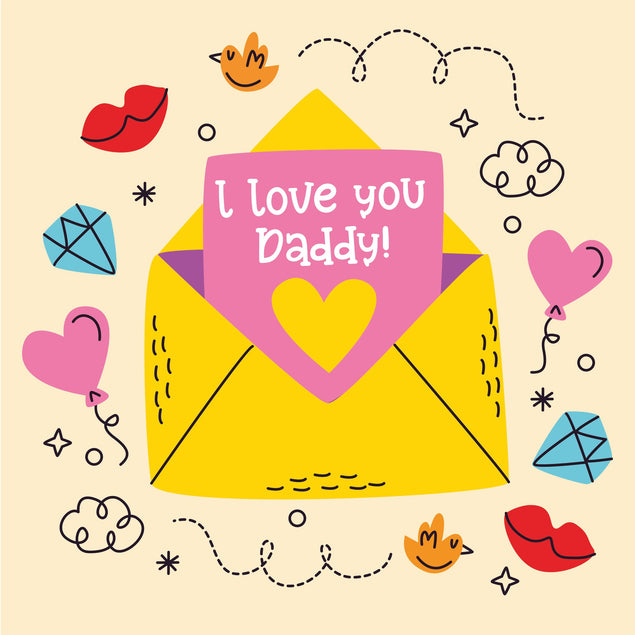 I Love You Daddy Envelope Card