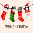 Meowy Christmas Stockings Card