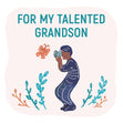 For My Talented Grandson Cartoon Card