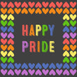 Happy Pride Hearts Card