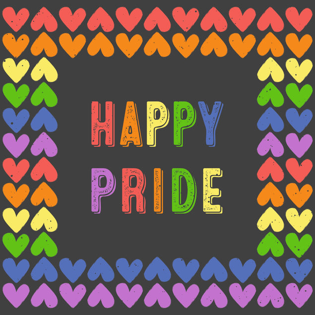 Happy Pride Hearts Card