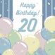 Happy 20th Birthday Balloons Card